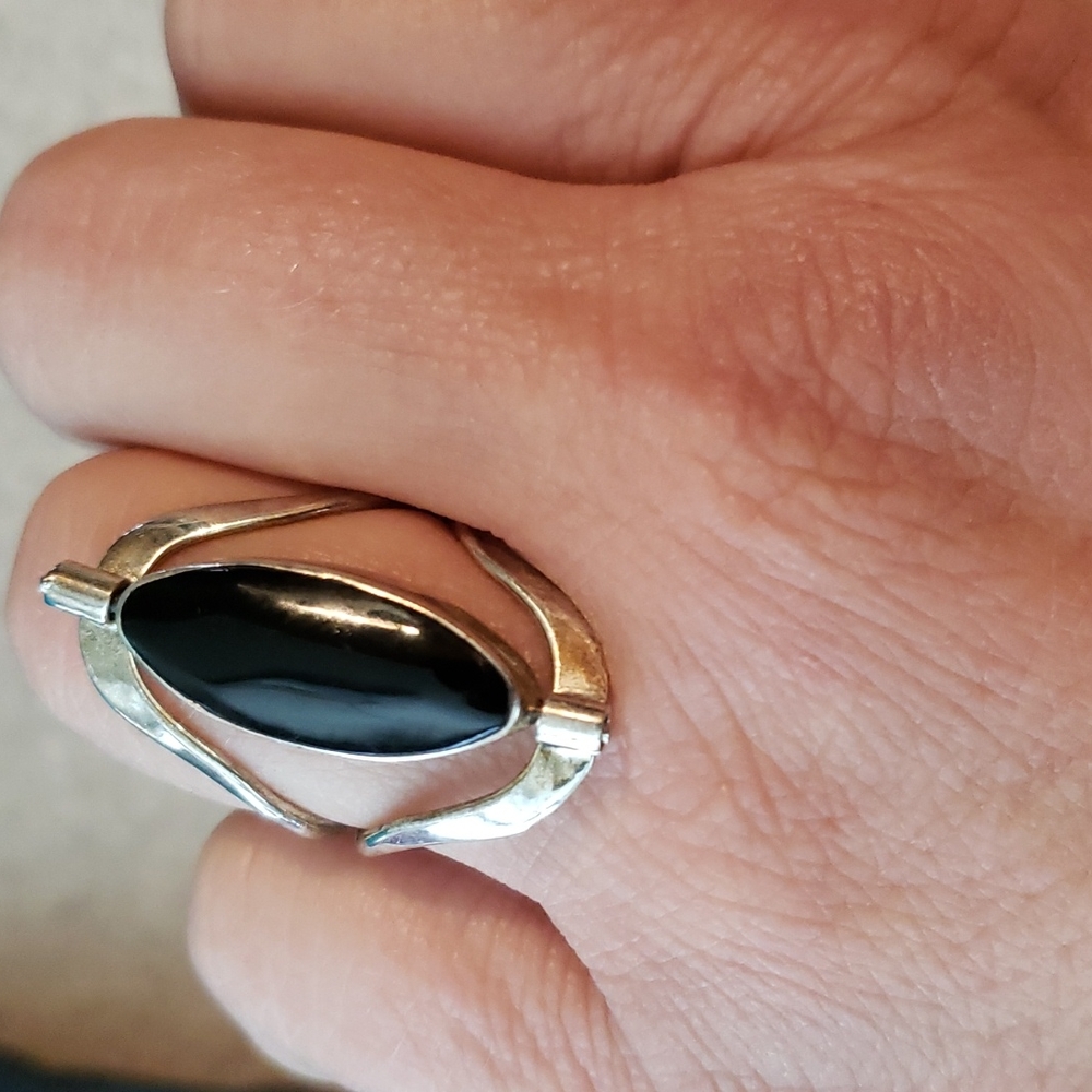 Hand made silver bracelet and ring - Picture 4 of 7